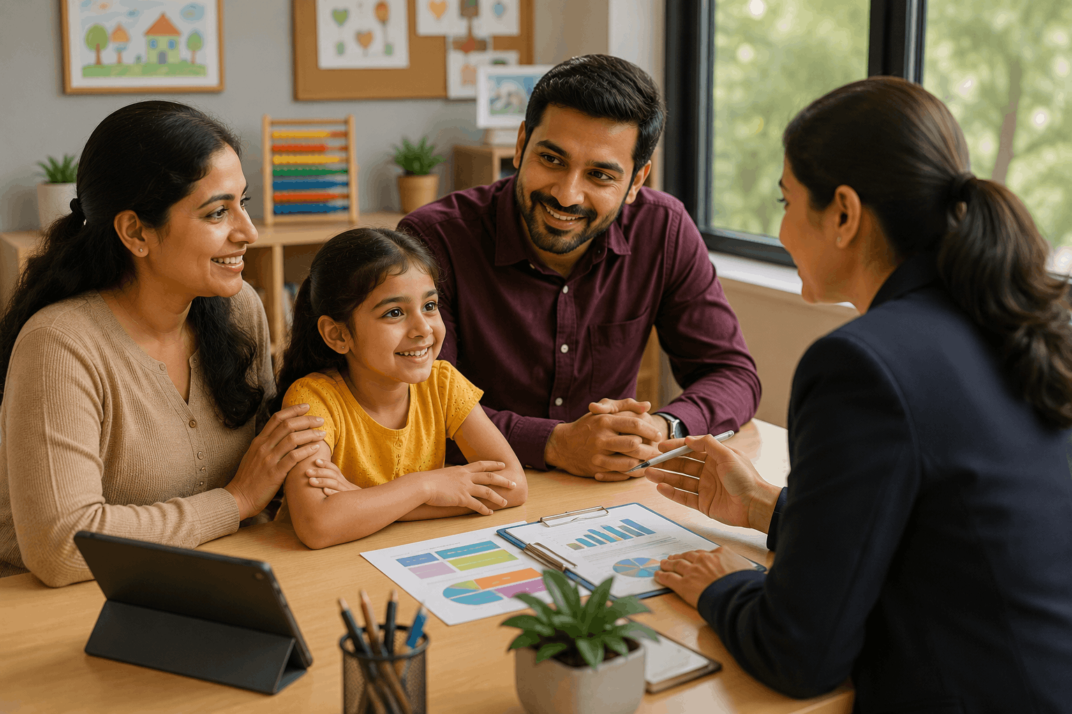 Parent-teacher interaction at Aarsh Institute