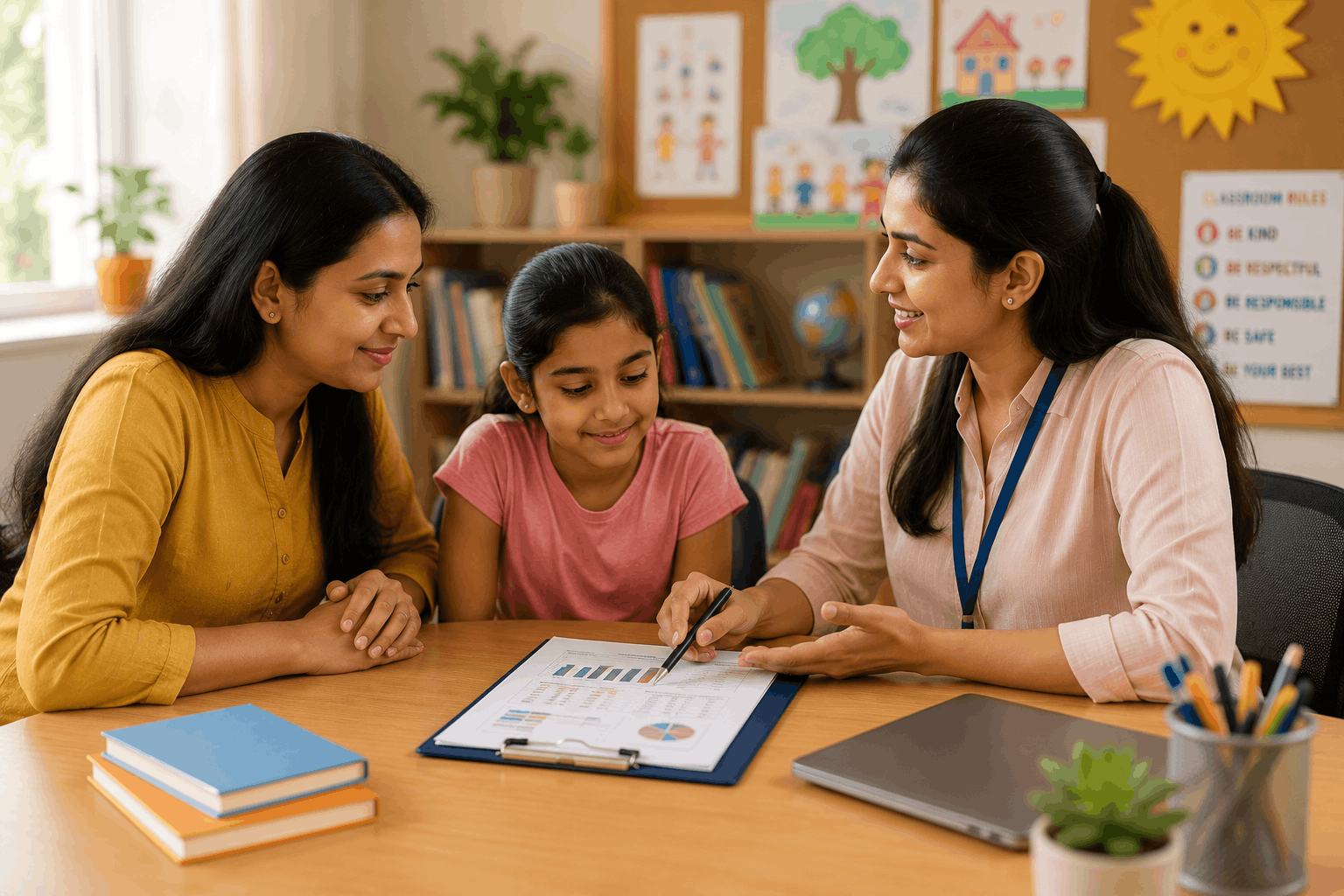 Parent-teacher meeting at Aarsh Institute