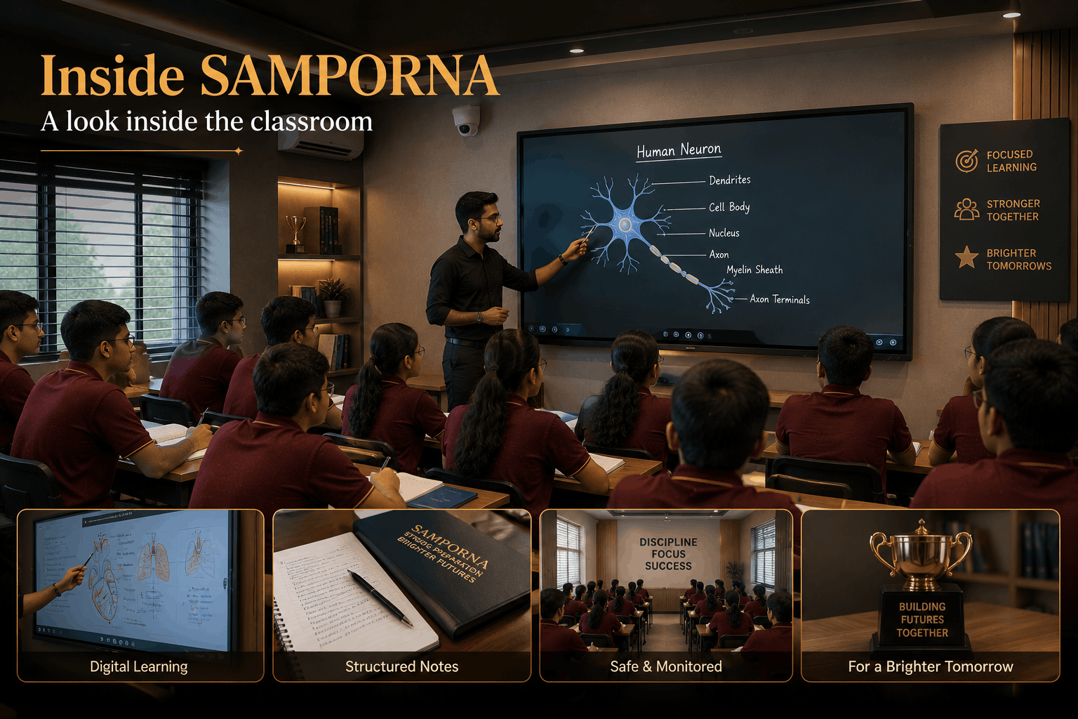 Class 10 students in a SAMPORNA classroom session