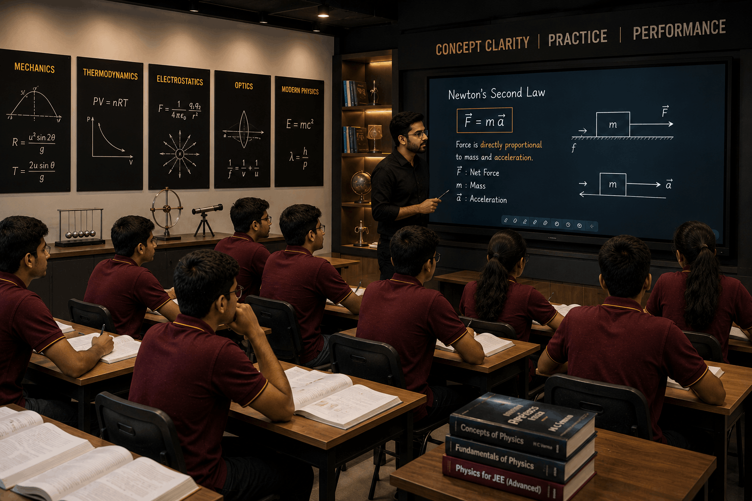 Physics department classroom at Aarsh Institute