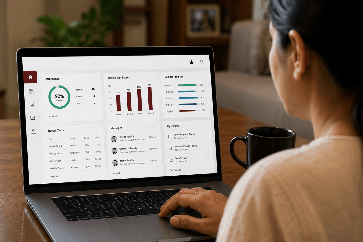 Aarsh Institute Parent Dashboard