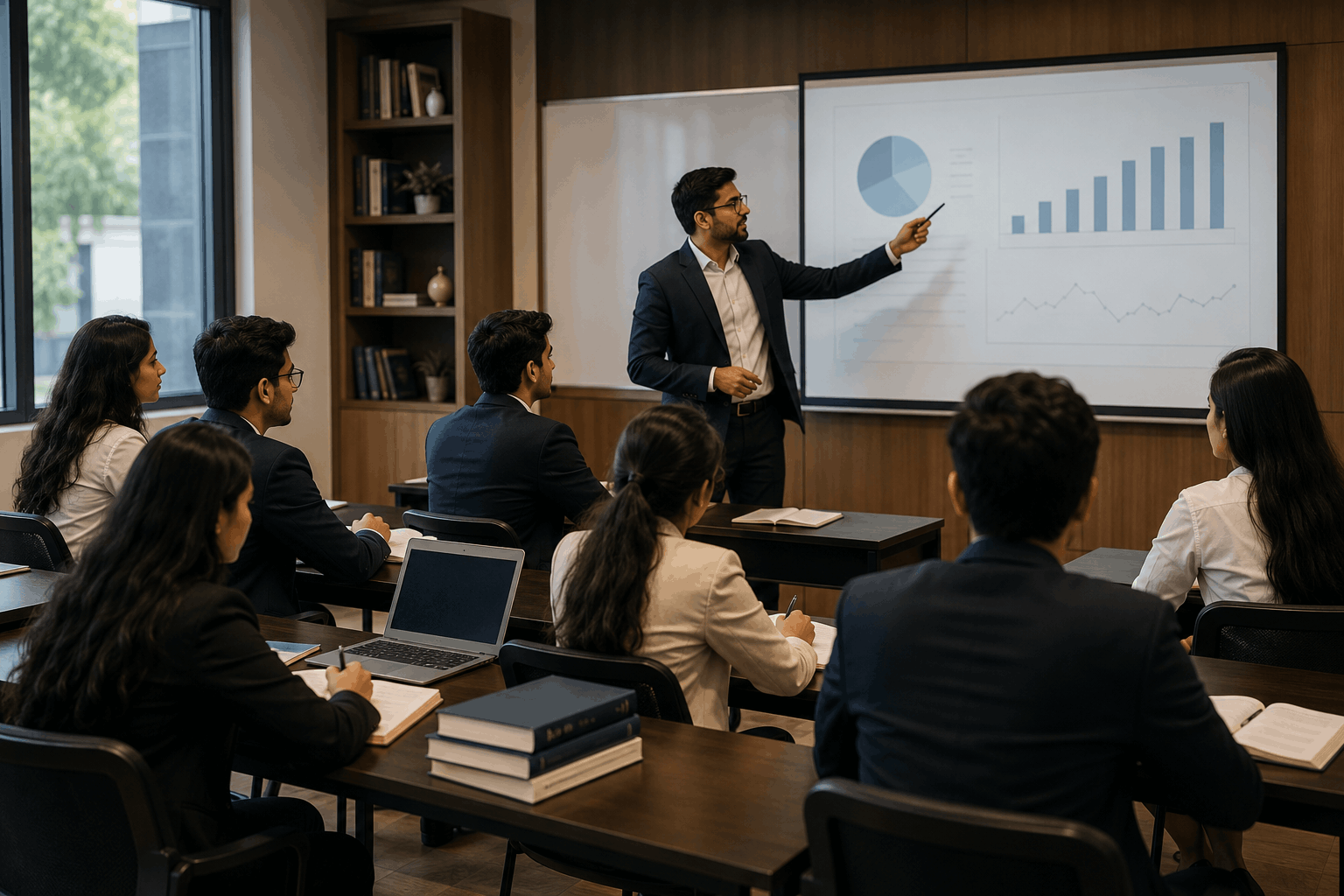 M.Com classroom session