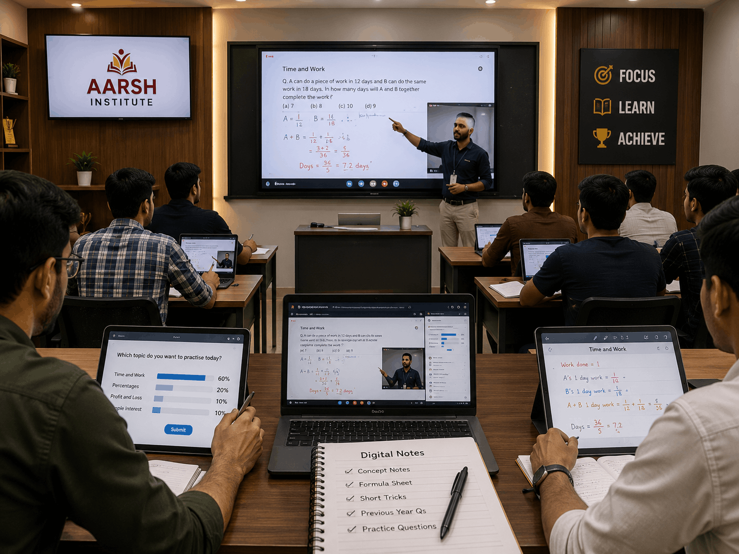 Smart digital classroom session