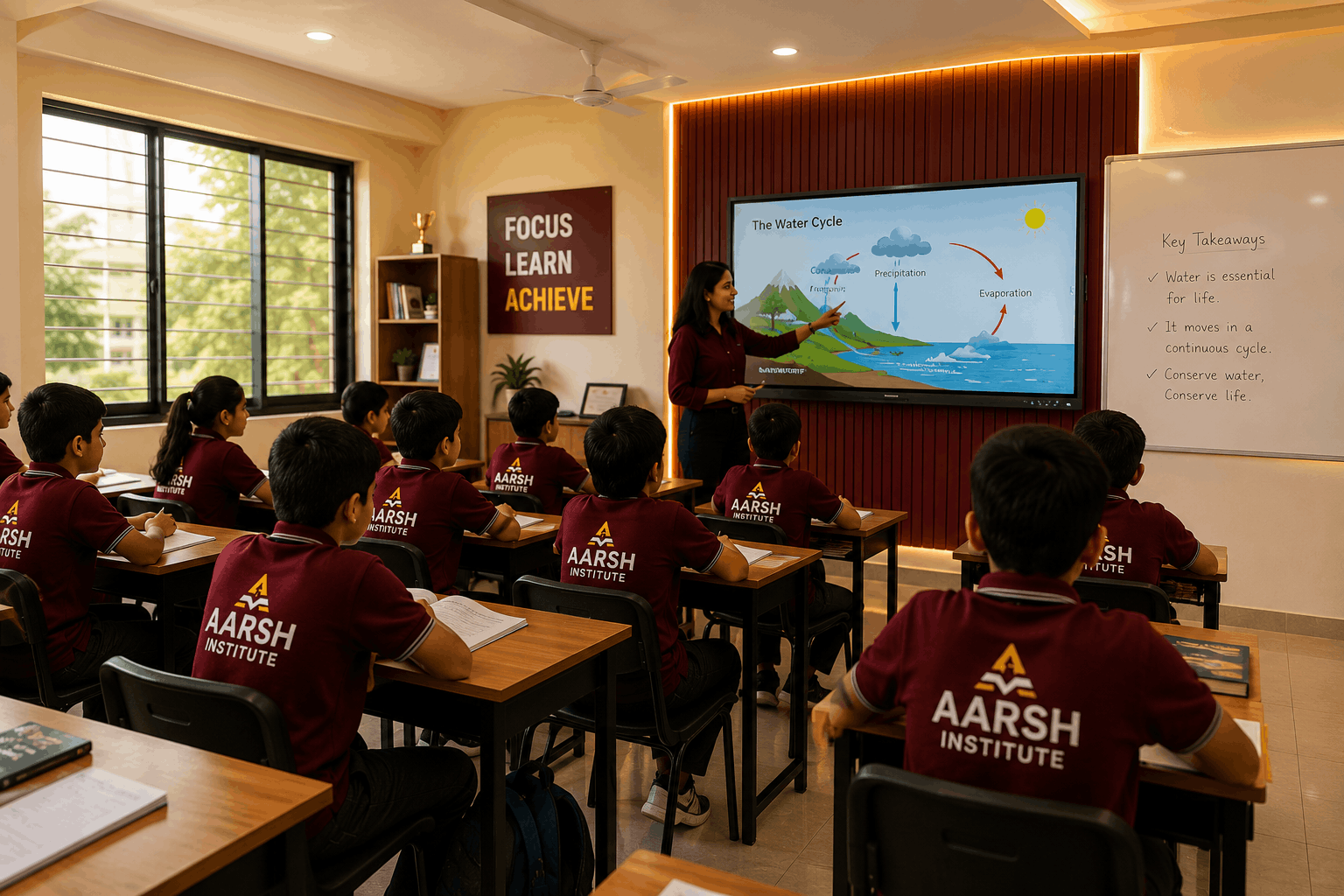 Aarsh Institute faculty guiding students during a Super 8 Program session