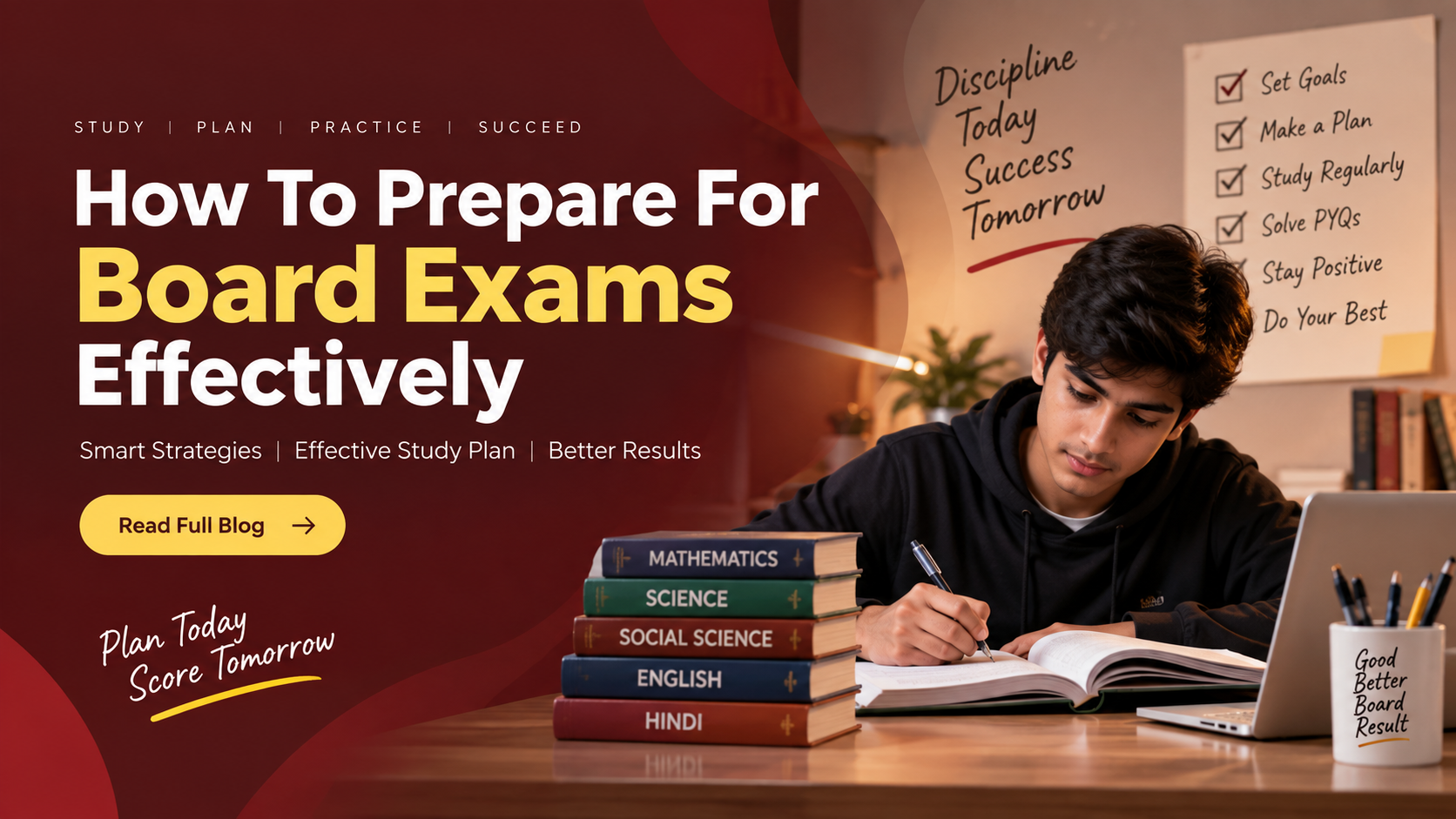Students preparing for board exams