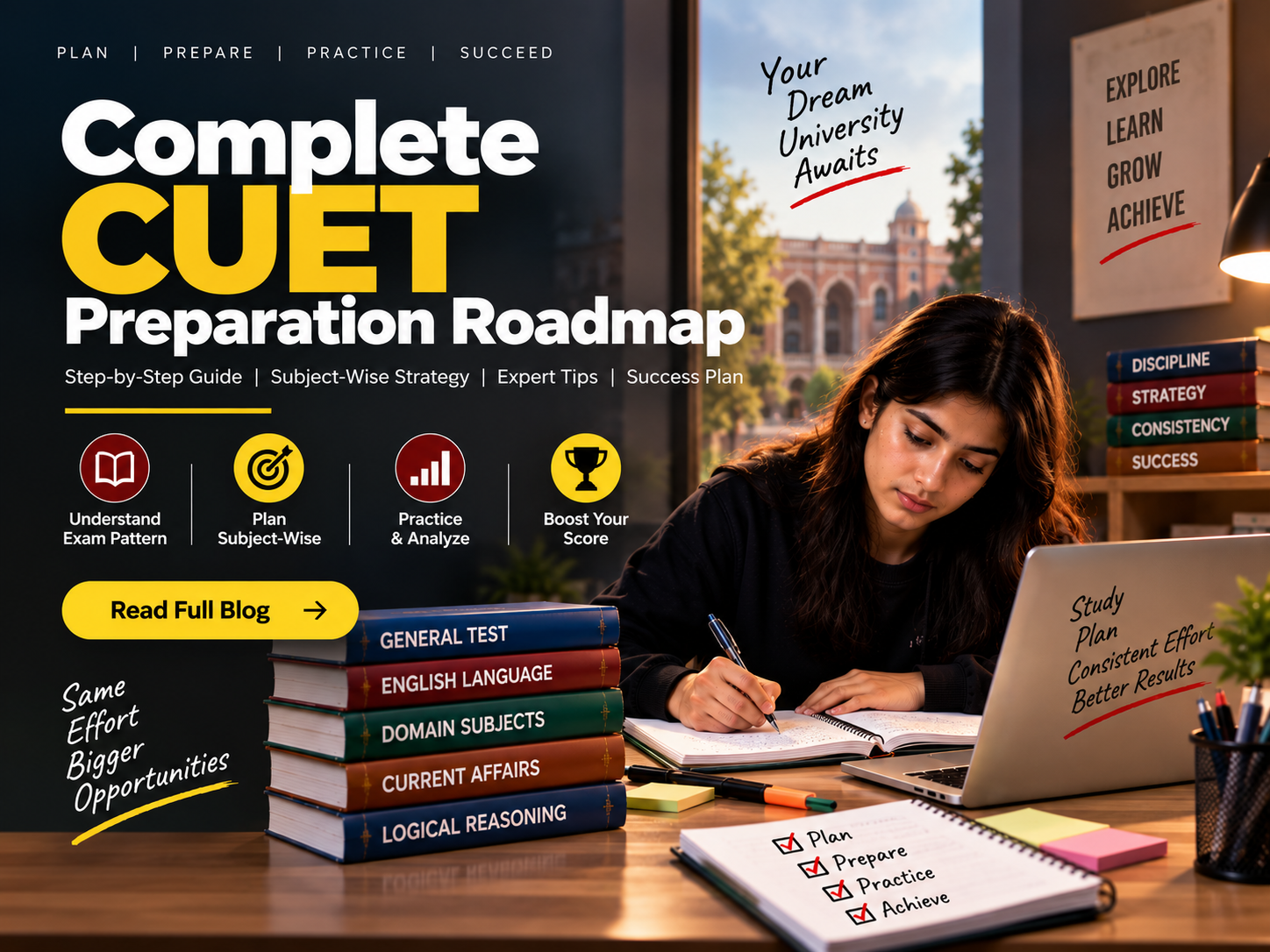 Students preparing for CUET examination