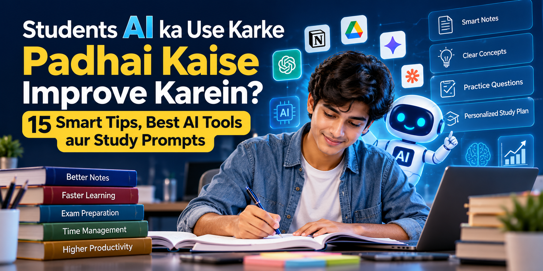 Indian students using AI tools for studying and exam preparation