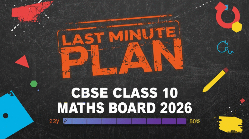 Last Minute Plan CBSE Class 10 Maths Board Exam 2026